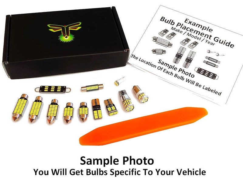 Fyre Flys White LED Interior Lights for 2010-2024 Toyota 4Runner 16 Piece 6000K Super Bright 3014 Series SMD Map Dome Door Vanity Mirror Cargo Puddle License Plate Package Kit and Install Tool - Image 2